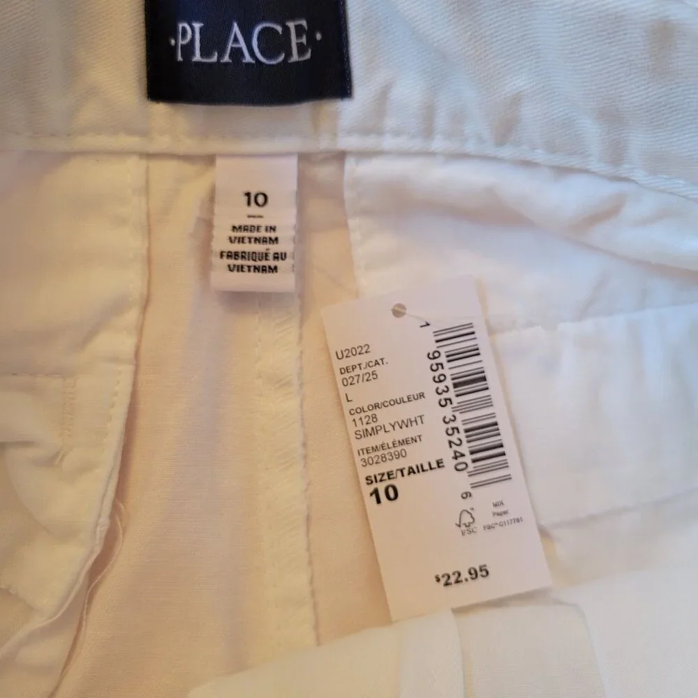 Childrens‎ Place Boys Pink Gingham Shirt White Shorts Belt Set 10 12 - Picture 3 of 10